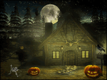 Halloweenes képeslap