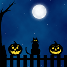 Halloweenes képeslap